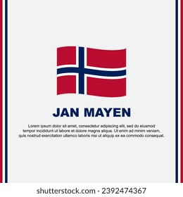 Jan Mayen Flag Background Design Template. Jan Mayen Independence Day Banner Social Media Post. Jan Mayen Cartoon