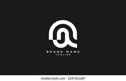 JAN, UN, NU, Abstract initial monogram letter alphabet logo design