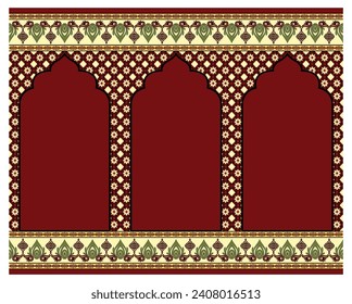 Janamaz mosque floor mat vector design