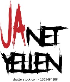 Janet Yellen.2020 T-shirt. Vector Design.