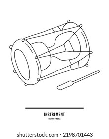 It is Janggu, a traditional Korean percussion instrument.