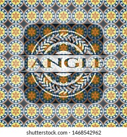 Jangle arabic badge. Arabesque decoration.