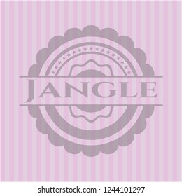 Jangle badge with pink background