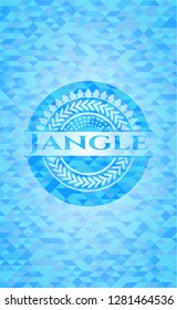 Jangle light blue mosaic emblem