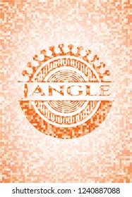 Jangle orange mosaic emblem
