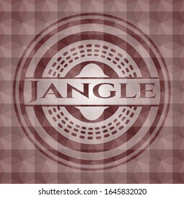 Insignia geométrica roja Jangle. Sin inconvenientes.