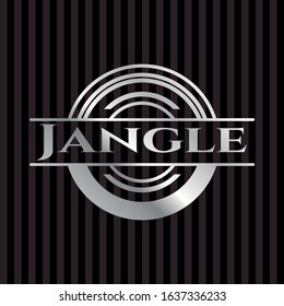 Jangle silvery emblem. Vector Illustration. Mosaic.