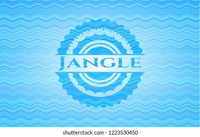 Jangle water wave concept style emblem.