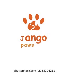 Jango Paws Logo  Vector Design