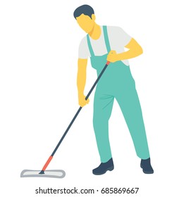 
Janitor Color Vector Icon
