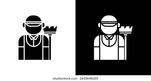 Janitor icon Isolated flat vector in outline