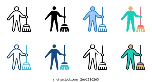 Janitor icon set multiple style collection 
