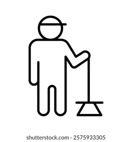 Janitor icon simple vector symbol