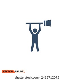Janitor icon vector graphic of template 