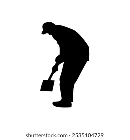 JANITOR MAN SILHOUETTE VEKTORDESIGN 2