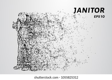 The janitor of the particles. The cleaner consists of small circles and dots
