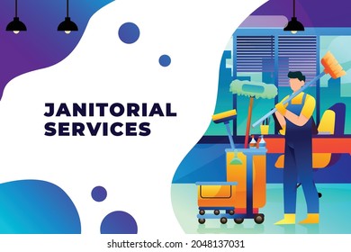 Janitorial Services - Vektorgrafik