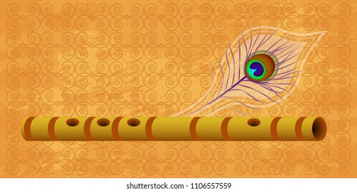 Janmashtami Concept Religious Holiday Indian Fest Stock Vector (Royalty ...