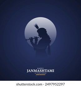 Janmashtami Festival Poster Krishna Janmashtami Poster a beautifully decorated flute.
