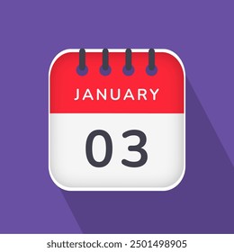 January 03 - Daily Calendar Icon