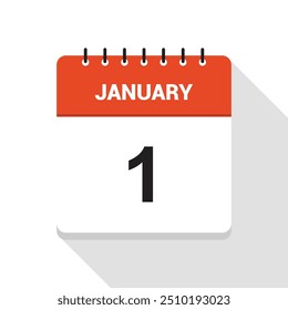 january 1 calendar date icon
