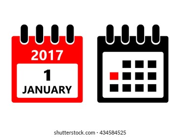 January 1 calendar icon