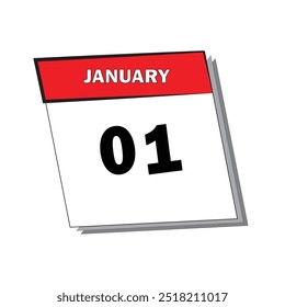 1 de janeiro projeto de vetor calender