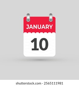 January 10 calendar Date, Month icon