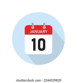 January 10 Concept Design. Vector Illustration.