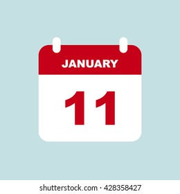 JANUARY 11 calendar Icon.