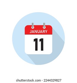 January 11 Concept Design. Vector Illustration.