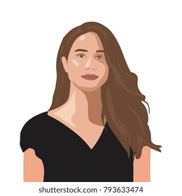 January 15, 2018: A Vector Illustration Of A Portrait Of Meghan Markle.