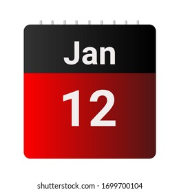 January 15 - Calendar Icon - Vector Illustration