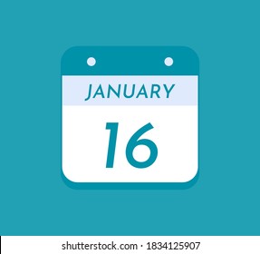 January 16 Single Day Calendar, 16 January 