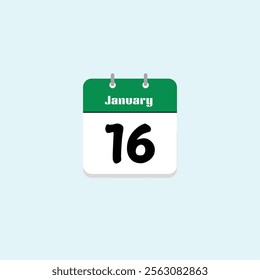 January 16th: Date on a Calendar