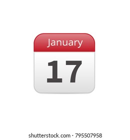 january 17 icons calendar