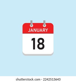 January 18 Concept Design. Vector Illustration.