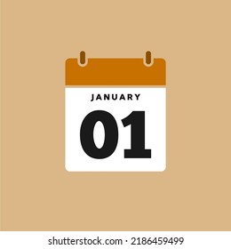 January 1st Vector Calendar Icon