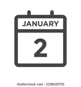 January 2 Calendar Day or Calender Date for Deadline or Appointment