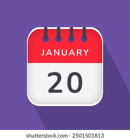 January 20 - Daily Calendar Icon
