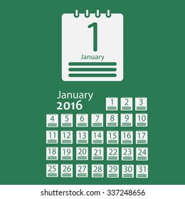 January 2016 Calendar