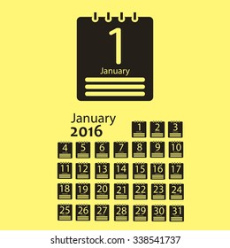 January 2016 Calendar