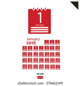 January 2016 Calendar