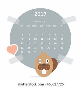 January 2017 Calendar