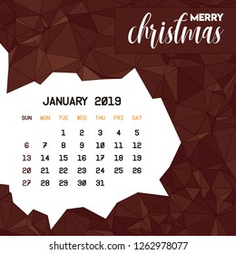 January 2019 Calendar Template