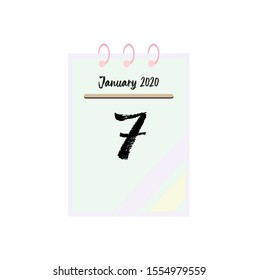 The January 2020 design calendar is soft color with day number
