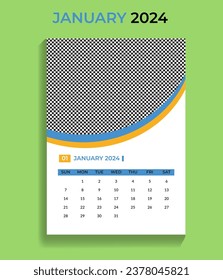 January 2024 calendar design, calendar design for january