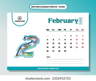 January 2024 calendar. Plan template. Office business planning. Creative trendy design, minimalist style