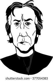 January 21, 2016: Vector Illustration Of Alan Rickman, Actor