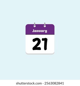 January 21st: Calendar Date Illustration